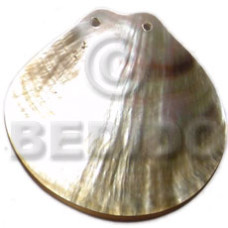 60mm clam shape blacklip shell pendant