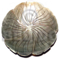 50mm flower blacklip shell with groove