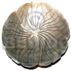 50mm flower blacklip shell with groove