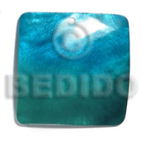 35mm square hammershell pendant  two tone subdued