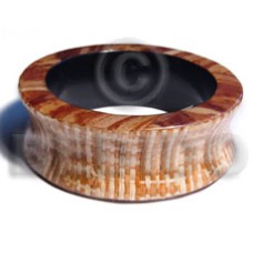louella laminated chunky banana bark basket weave wooden bang