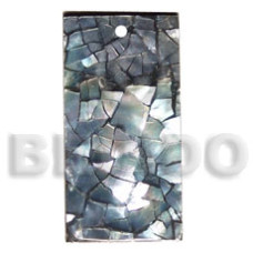 flat 40mmx20mm rectangle with laminated blacklip