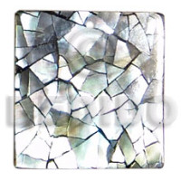 flat 20mmx20mm square black resin with