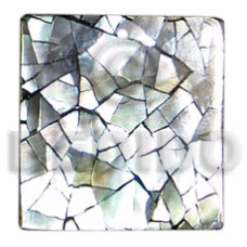 flat 20mmx20mm square black resin with