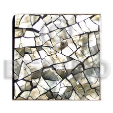 flat 30mmx30mm square black resin with
