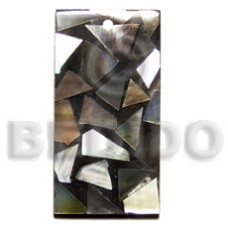 flat 20mmx40mm rectangle black resin