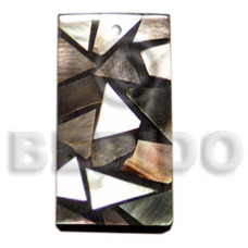 flat 15mmx30mm rectangle black resin with