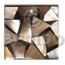 flat 20mmx20mm square black resin with