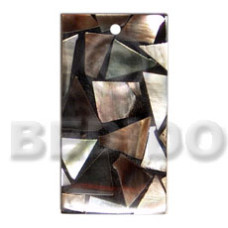 flat30mmx15mm rectangle black resin with
