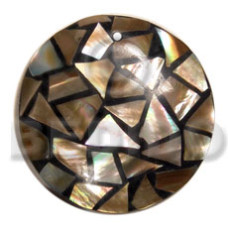 45mm round dome black resin with laminated