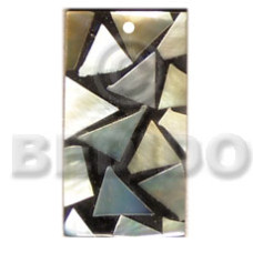 flat rectangle 15mmx30mm black resin with laminated