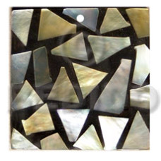 flat square black resin with