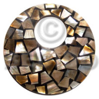 flat 65mm round black resn with laminated