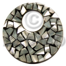 flat 65mm round black resin laminated with