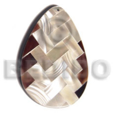 teardrop 55mmx38mm flat resin with laminated diagonal