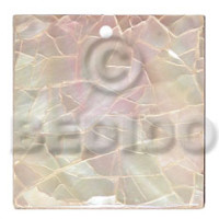 flat 30mmx30mm square green shell cracking
