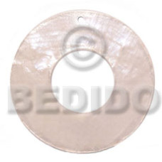 40mm natural white capiz ring with 18mm