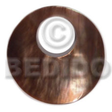 40mm round brownlip with 16mm hole