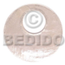 40mm round natural white capiz with 16mm