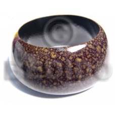 eclectic fusion collection  wooden bangle wrapped in peacock fe