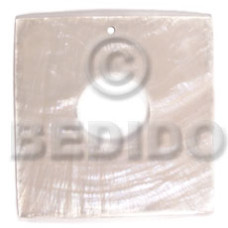 40mm square natural white capiz with 15mm