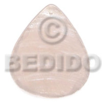 40mmx34mm natural white capiz rounded teardrop