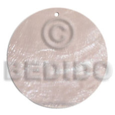 40mm round natural white capiz