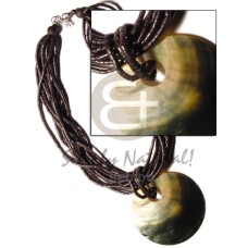 10 rows black coco heishe w. 75mm