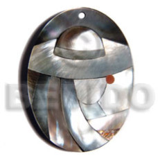 50mmx38mm oval pendant elegant hat lady delicately etched in s