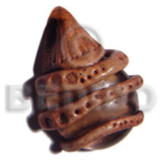 35mmx25mm clay with gemstone accent  tribal clay series