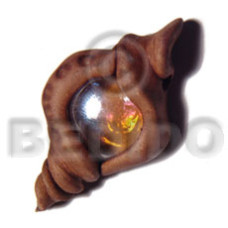 50mmx25mm clay eye with golden yellow gemstone accent  tribal c
