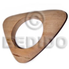 raw natural wooden bangle  geometrics casing only inner diame