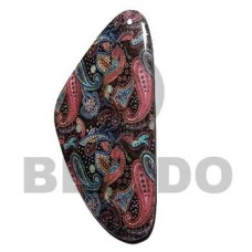 eclectic fusion collection  100mmx50mm wooden pendant wrapped 