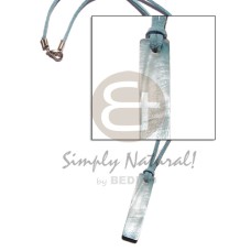 aqua blue leather thong with aqua blue