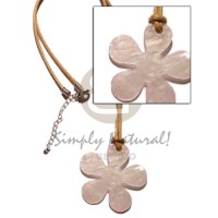 light brown wax cord with capiz flower