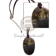 black wax cord with oval black lip