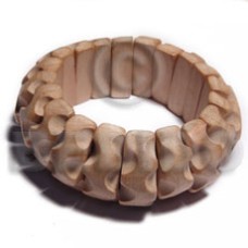 raw natural wooden bangle casing only elastic ambabawod curly gr