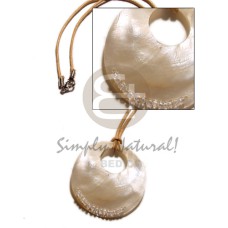 wax cord with 50mm round hammershell withglass