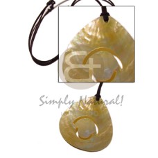 70mm mother of pearl shell (MOP) teardrop with hole