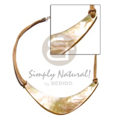 mother of pearl shell (MOP) choker on wax cord