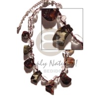 floating black lip nuggets with stone crystals