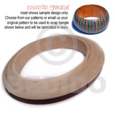 eclectic fusion wooden bangle inner diameter 70mm