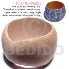 eclectic fusion wooden bangle inner diameter 70mm