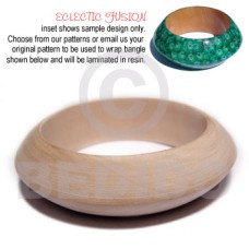 eclectic fusion raw natural wooden bangle saucer