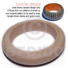 eclectic fusion wooden bangle height =18mmm