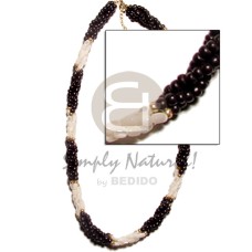 twisted black coco pokalet and troca ricebeads