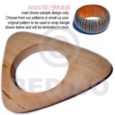 eclectic fusion raw natural wooden banglegeometrics