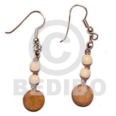 dangling coco sidedrill with wood beads