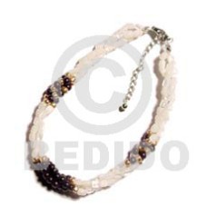 twisted troca rice bead and 2 3mm coco