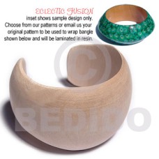 eclectic fusion wooden bangle inner diameter 70mm